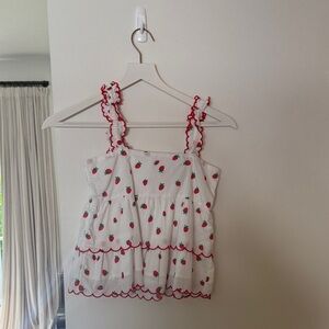 Stella McCartney Kids White Top with strawberries